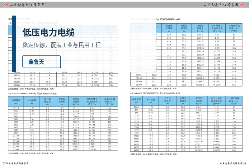 0.6/1kV交联聚乙烯绝缘电力电缆